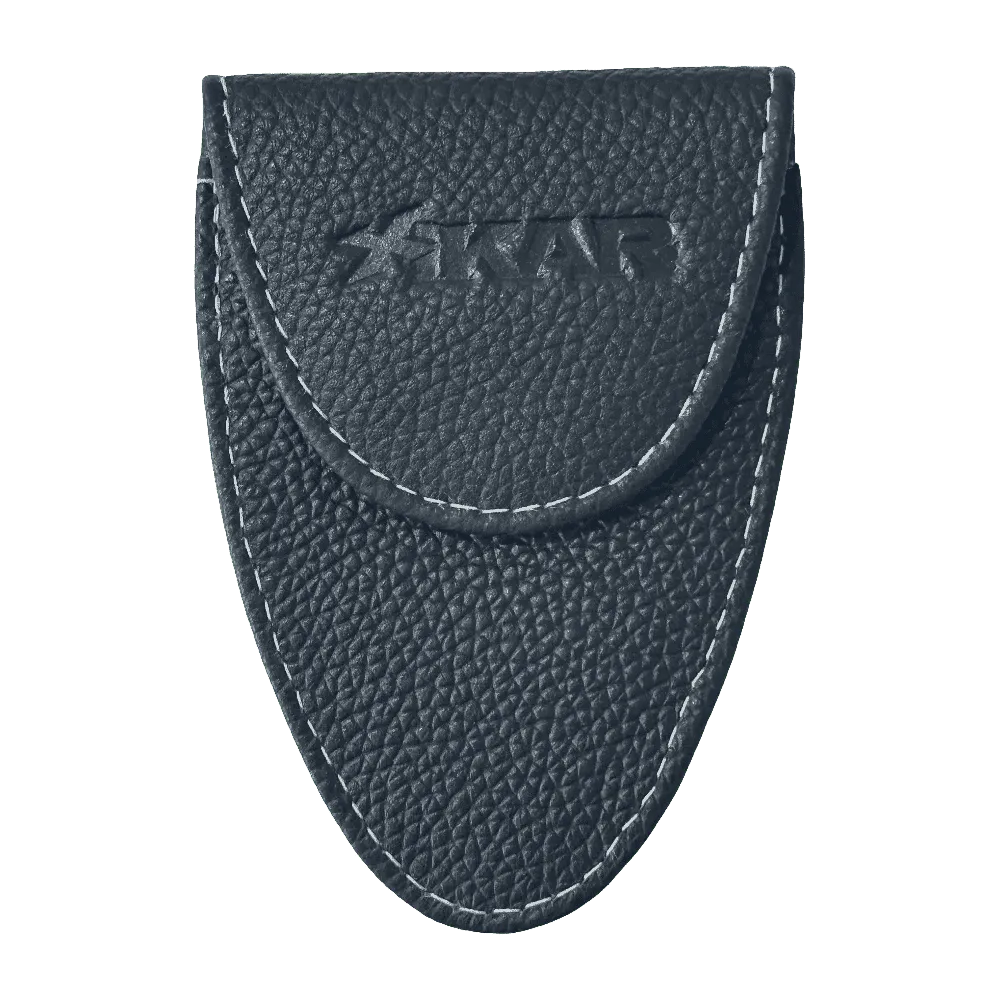 Case em couro para cortadores XIKAR Xi Vienna com aba fechada preto