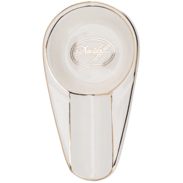 Cinzeiro de cerâmica Davidoff branco para 1 charuto