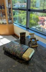 Kit S.T. Dupont com acessórios e charutos Fuente Opus X em caixa presente