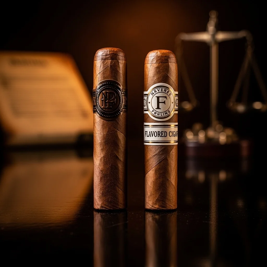 Distinção legal entre charutos premium artesanais e charutos aromatizados — lei UTL California