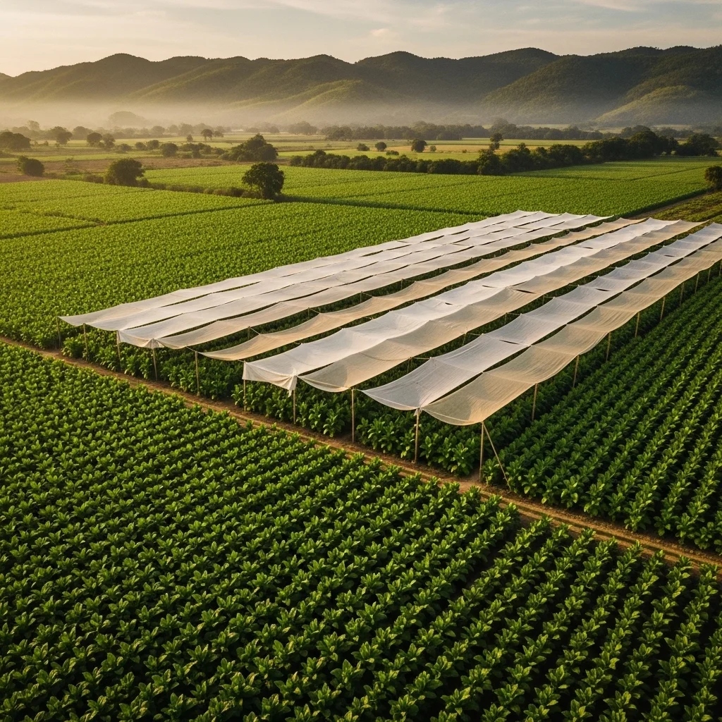 Campos de tabaco na região de Vuelta Abajo em Pinar del Río, Cuba