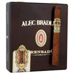 Charuto Alec Bradley Churchill com capa colorado maduro, detalhe de construção
