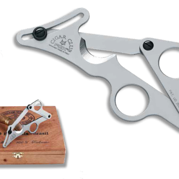 Cortador Fox Knives Serie 749 em perspectiva com mecanismo visível