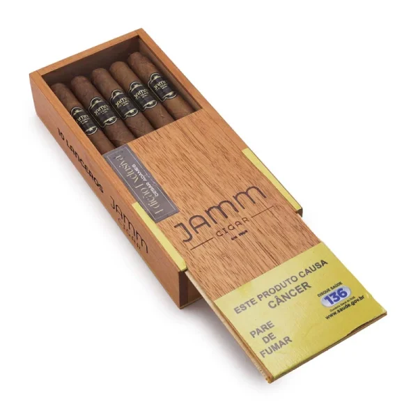 Charuto JAMM Cigar Lancero com capa colorado — brasileiro