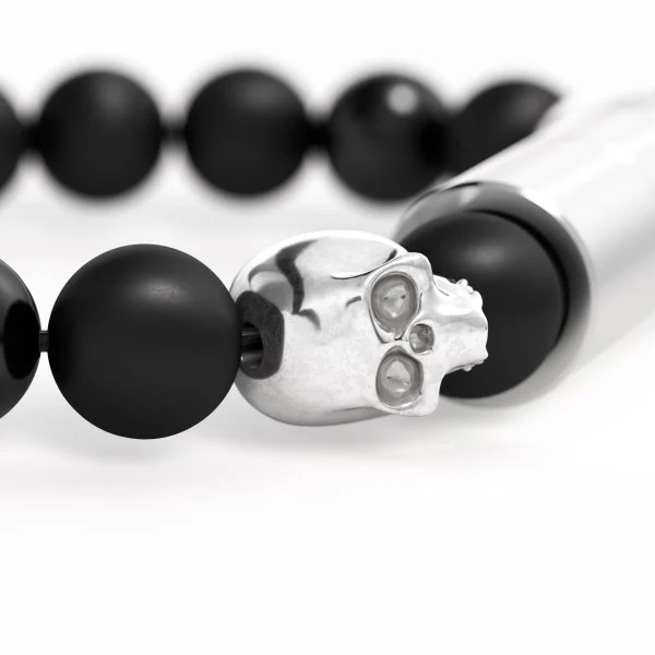 Furador Les Fines Lames Bracelete Caveira, detalhe do anel com motivo caveira