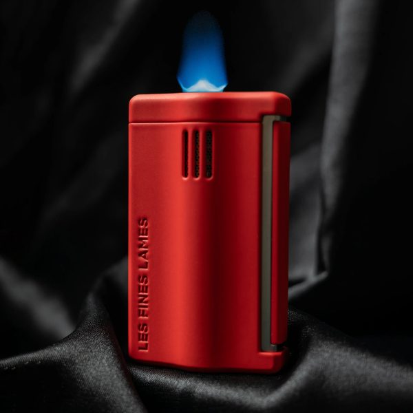 Isqueiro maçarico Les Fines Lames Le Feu Habanero em vermelho