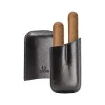 Charuteira NERONE Classy para 2 unidades em couro saffiano