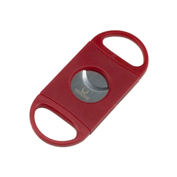 Vista lateral do cortador Nerone Basic lâmina dupla vermelho