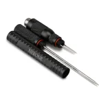 Furador multitool 4x1 Nerone preto em metal, vista com ferramentas abertas