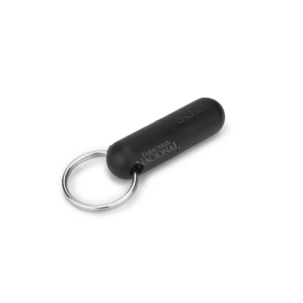 Furador de charutos Nerone Basic preto 7mm, detalhe do acabamento fosco