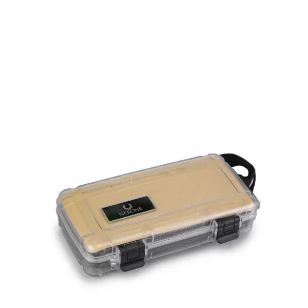 Umidor de viagem NERONE Cigar Travel em ABS transparente para 5 charutos