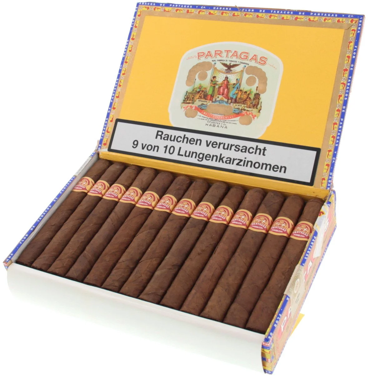 Charuto Partagas Petit Corona, embalagem — cubano