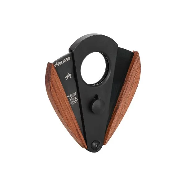 Cortador Xikar Xi3 Phantom Redwood em perspectiva lateral fechado