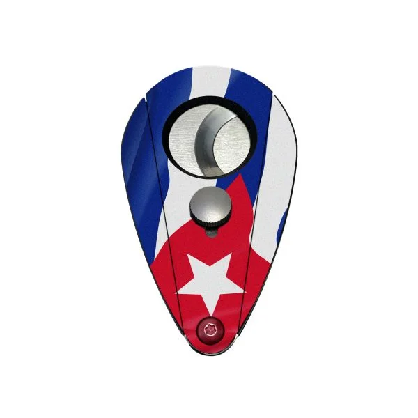 Cortador Xikar Xi2 Fibra Cuba Flag aberto com lâminas duplas visíveis