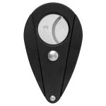 Cortador de charutos Xikar Xi80 preto guilhotina dupla, vista lateral