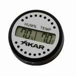 Higrômetro Xikar 833XI fixado na parede interna do humidor