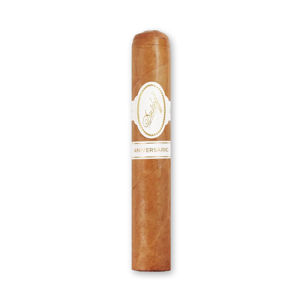 001 Charuto Davidoff Aniversário Special R em capa Colorado Claro dourada — vitola Robusto