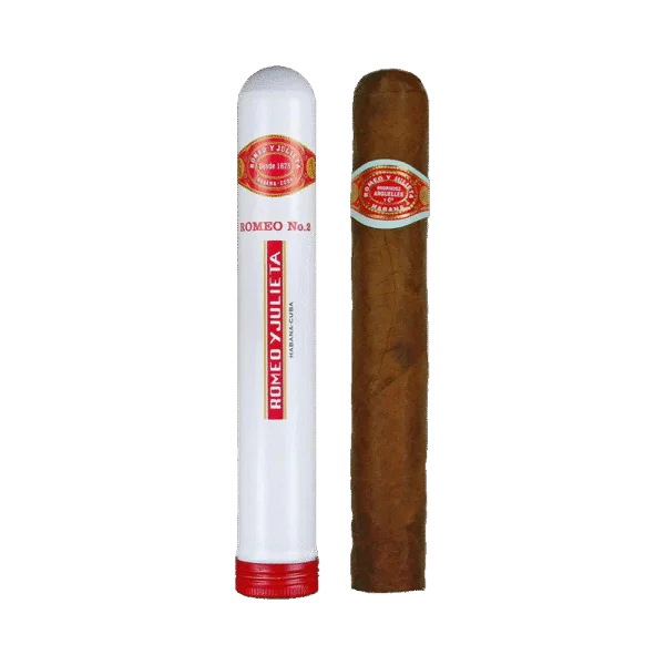 Charuto Romeo y Julieta No. 2 Tubos com capa colorado claro em alumínio individual