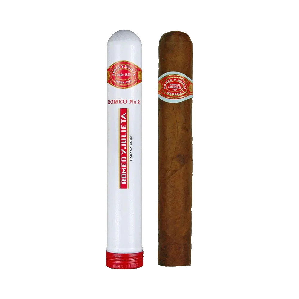 Charuto Romeo y Julieta No. 2 Tubos com capa colorado claro em alumínio individual