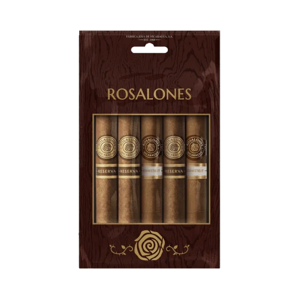 Pack Rosalones Nicaragua com 5 charutos premium Reserva e Connecticut em embalagem para presente