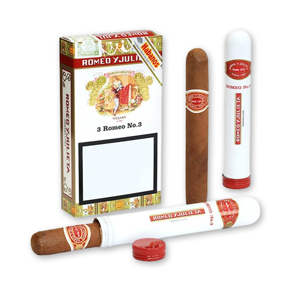 petaca Charuto Romeo y Julieta Romeo No.3 Tubos - Petaca com 3 Charutos - Imagem 1