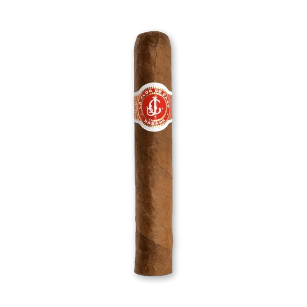 Charuto La Flor de Cano Elegidos de capa marrom com anilha vermelha, branca e dourada da marca
